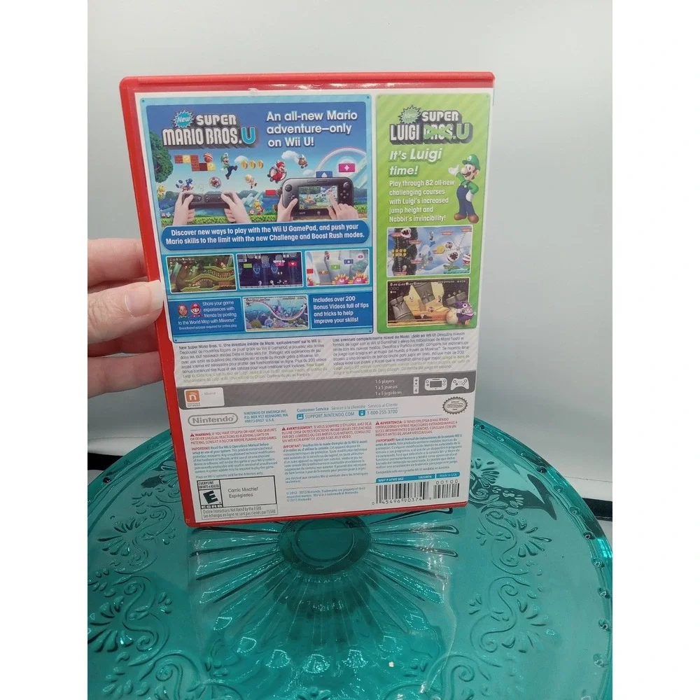 Super Mario Bros. U + Used Super Luigi U (Nintendo Wii U, 2013) No Manual Faded